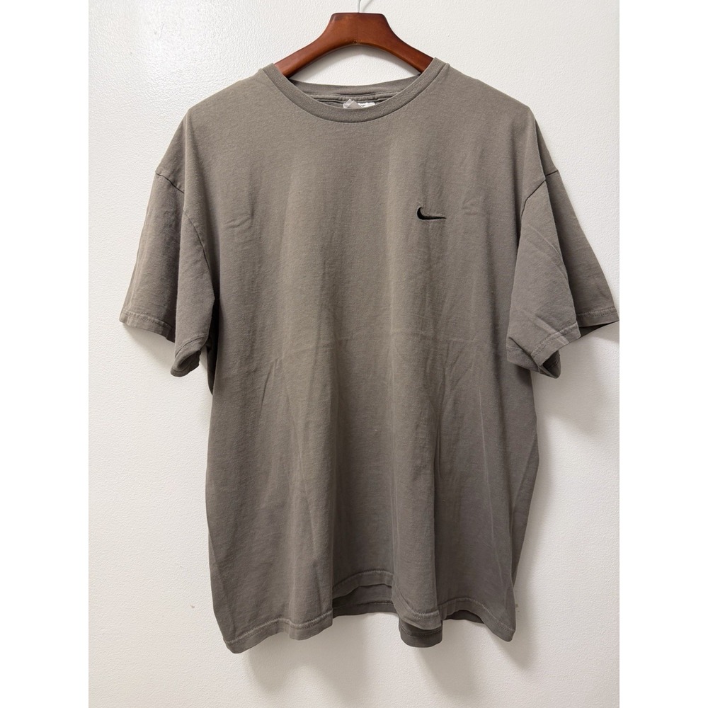 Vintage Nike Gray T Shirt Men's XL 90s Embroidered Swoosh White Tag Distressed